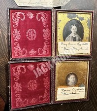 RARE Daguerreotype Abolitionist Sisters Educator Mary Anna+Susan Longstret 1800s picture