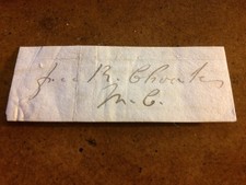 1800s Rufus Choate Autographed Signed Cut Massachusetts Senator Congressman picture