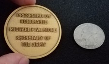VINTAGE 1989 Michael Stone Secretary of the Army SecArmy US DoD Challenge Coin picture