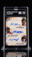 2021 Star Wars Galaxy Wedge/Biggs/John D. Triple Auto Superfractor 1/1 TAG 10 picture