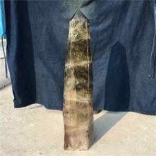 30.2LB TOP natural smoky citrine quartz obelisk crystal wand point reiki picture