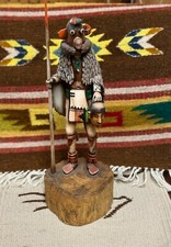 Hopi Carved Priest Killer Kachina Doll from Cottonwood by Jonathan Day 14 inch picture