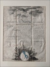 Rare, President James Madison Signed, A Pristine U. S. Naval Commission, 1812 picture
