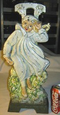 ANTIQUE USA C.J.O. JUDD CAST IRON THE WEST WIND GIRL DOORSTOP HUBLEY TOY ERA USA picture