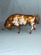 Breyerfest 2021 SR “Knossos” gold piebald deco Spanish Fighting Bull Mold picture