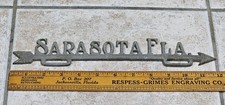 Vintage Sarasota Florida License Plate Topper Booster Sign Tag Fla  picture