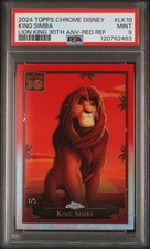2024 TOPPS CHROME DISNEY LION KING 30TH ANNIVERSARY #LK10 KING SIMBA 1/5 PSA 9 picture