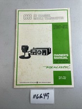Realistic CB 23 Channel TRC-52 Manual 21-142 Tandy Radio Shack 116G49 picture