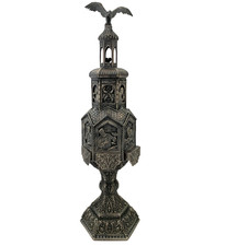 TALL EZRA LANDAU 925 STERLING SILVER HANDMADE INTRICATE ROTATING BESAMIM HOLDER picture