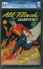 All Flash #1 CGC 8.0 DC 1941 WHITE pages Origin Golden Age Classic D6 962 cm picture
