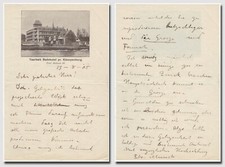 Munch, Edvard (1863-1944/ The Scream) - Rare autograph letter signed picture
