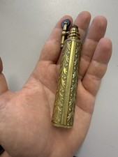 RARE WW1 ERA BRASS TRENCH LIGHTER ENGRAVED MAJ. GEN. D.C. MONRO picture