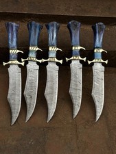 120 BEAUTIFUL CUSTOM HAND MADE DAMASCUS STEEL HUNTING BOWIE KNIVES CAMEL BONE picture