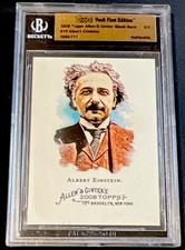 Topps 2008 Allen & Ginter #19 Albert Einstein Blank Back 1/1 BGS Authentic picture