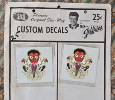 Vintage Decal Counter Display Dean Jeffries 1960s Chopper Hot Rod Custom Car old picture