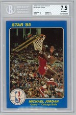 1984-85 STAR COURT KINGS 5X7 MICHAEL JORDAN ROOKIE RC BGS 7.5 picture