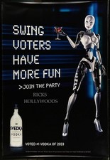 HUGE Original RARE SVEDKA VODKA ROBOT Bus Stop Bus Shelter Poster 47X70