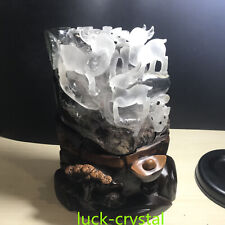 19.25LB Natural White Ghost Quartz Hand Carved Crystal  Sheep Healing 1PC,H13 picture