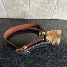 VTG 1990 Swiss Cow Bell La Chaux De Fonds Alpine w/ Leather Strap Collar Buckle picture