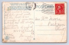 1925 VINTAGE EUYSIAN PARK LOS ANGELES 2 CENT STAMP California CA postcard AB picture