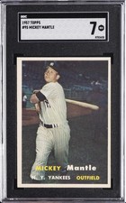 1957 TOPPS #95 MICKEY MANTLE SGC 7 picture