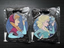WDI MOG Anna & Elsa Frozen Profile Heroine Pins LE 250 picture