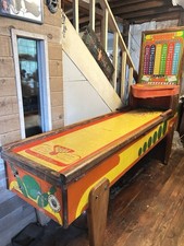 Shuffle Alley Deluxe 1950s, Sawdust Style Table W/ Metal Puck, Bright Backboard picture