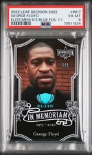 George Floyd 2022 Leaf Decision In Memoriam Premium #IM17 ICE BLUE FOIL 1/1 PSA picture