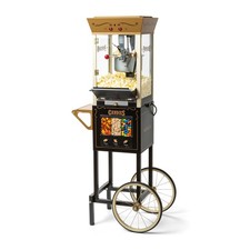 Nostalgia Popcorn Maker Machine and Dispensing Candy Cart - 8 Oz, Black picture