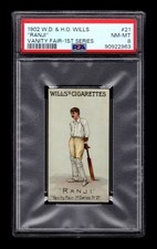 PSA 8 RANJITSINHJI 1902 Wills Vanity Fair Cricket Card HIGHEST EVER GRADED 1/1 picture