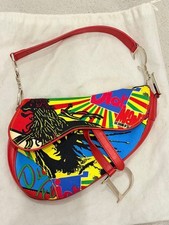 Christian Dior Galliano Rasta Saddle Bag Dior Women Rare Luxury Designer Model L picture