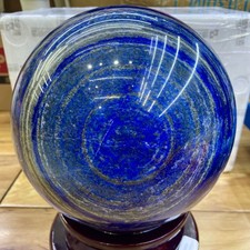 46LB Natural top Lapis lazuli Quartz Sphere Crystal Ball Healing+stand picture
