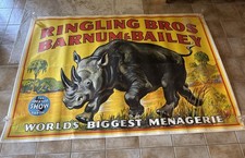 Rare 1946 Vintage BILLBOARD Mounted on Canvas Ringling Bros Circus Poster 80x120 picture