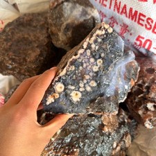 50kg Wholesale High Quality Natural Raw Blue Flower Agate Rough Crystal Mineral picture