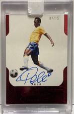 Pele 2/15 Autograph On Card Red Panini Flawless 2015/16 picture