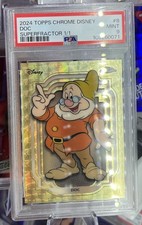 2024 Topps Chrome Disney Doc Superfractor 1/1 PSA 9 Snow White 7 Dwarves Dwarf picture