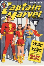 Captain Marvel Adventures #18 Cover Recreation by C.C. Beck First Mary Marvel  picture