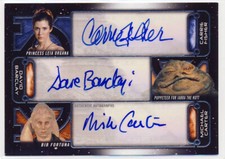 2017 Star Wars Galactic Files Reborn Autograph TA-FBC Fisher Slave Girl Leia 2/3 picture