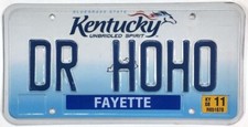 Kentucky Funny Vanity License Plate Dr HoHo Santa Claus Cupcake Yodel Twinkie picture