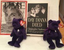 Ty Princess Diana Beanie Baby-Rare Time Magazine & Book By Christopher Anderson picture