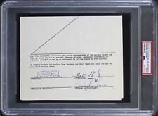 Martin Luther King Jr. Authentic Signed 7x8.5 Partial Contract PSA/DNA Slabbed picture