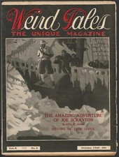 Weird Tales 1923 October. Dagon by H. P. Lovecraft. His 1st appearance in WT. picture