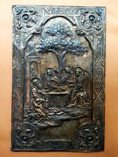 ANTIQUE OLD 19'c IMPERIAL RUSSIAN ABRAHAM AVRAAM ICON SOLID SILVER 84 A. Svechin picture