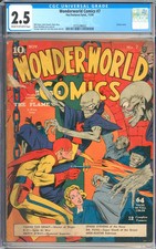 Wonderworld Comics #7 Classic Cover Golden Age Lou Fine Cover Fox 1939 CGC 2.5 picture