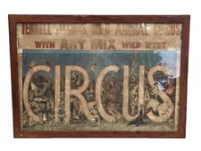 TERRELL JACOBS WILD ANIMAL CIRCUS ANTIQUE COLORED ADVERTISING POSTER picture
