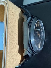 BVLGARI Octo Roma 103200 Men's Wristwatch Automatic Date Black 18K Gold with Box picture