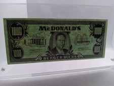 McDonald's Money, $ 1000 Dollar Burger Bucks. Fred Turner, Ray Kroc . Rare picture