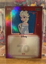 2025 Topps Disneyland 70th Anniversary Elsa AUTO OPPORTUNITY CARD - Red 2/5 RARE picture