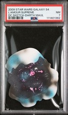 2009 TOPPS STAR WARS GALAXY SER 4 DIE-CUT SKETCH CARDS L'AMOUR SUPREME PSA 7 picture