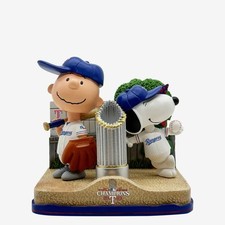 Charlie Brown Snoopy Texas Rangers Peanuts 2023 World Series Champs Bobblehead picture